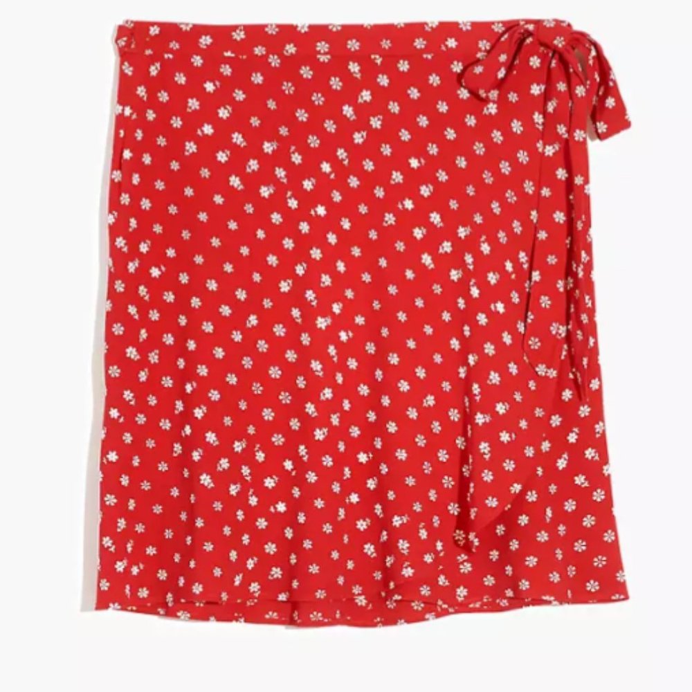 Madewell Wrap Mini Skirt in Bandana Flower